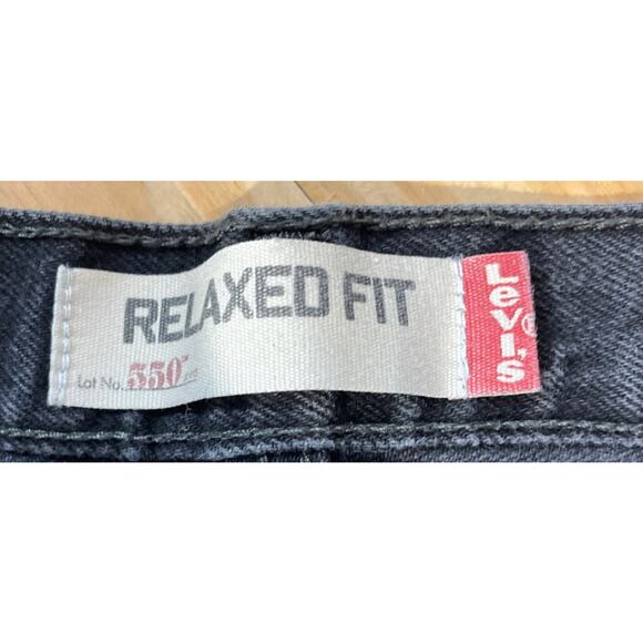 Levi's 550 Relaxed Fit Men's sz W36xL30 Black Tapered Leg Jean Y2K - Picture 3 of 8